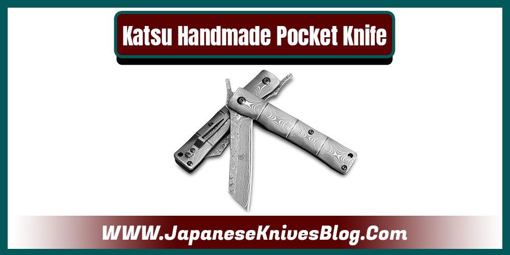 Katsu Handmade Full Damascus Japanese Pocket Knife