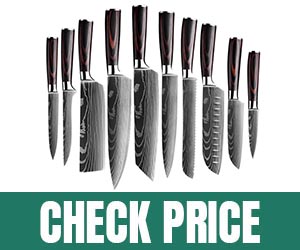 Soffiya Kitchen Knife Sets 10 piece, Chef Knives Professional High Carbon Stainless Steel for Vegetable Meat Fruit Cutting