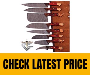 G29RD- Professional Kitchen Knives Custom Made Damascus Steel 8 pcs